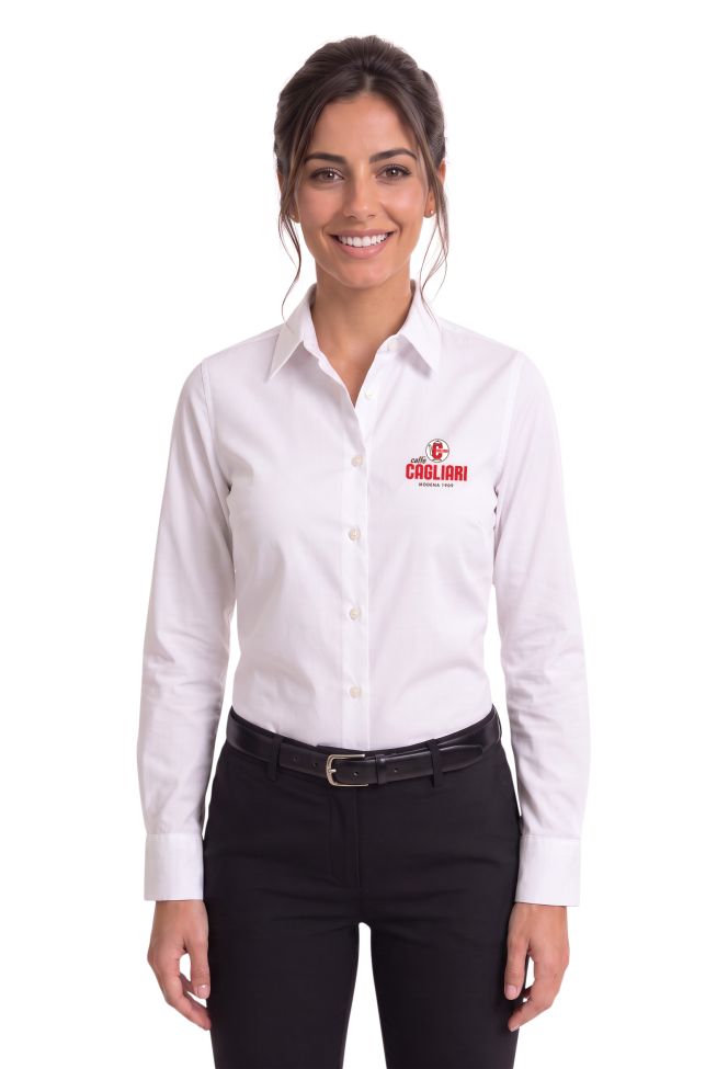    Camicia  ML donna bianca Caffè Cagliari-K530