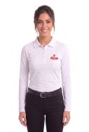    Polo ML donna bianca  Caffè Cagliari-K257