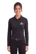    Polo ML donna nera  Caffè Cagliari-K257