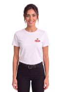    T-shirt donna bianca Caffè Cagliari K3026