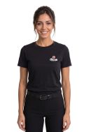    T-shirt donna nera Caffè Cagliari K3026